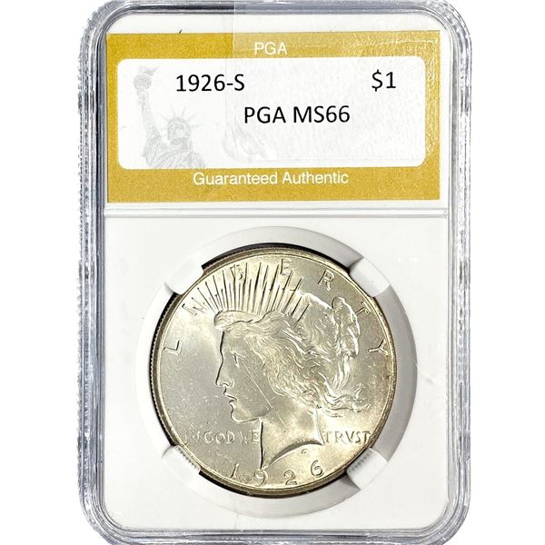 1926-S Silver Peace Dollar PGA MS66