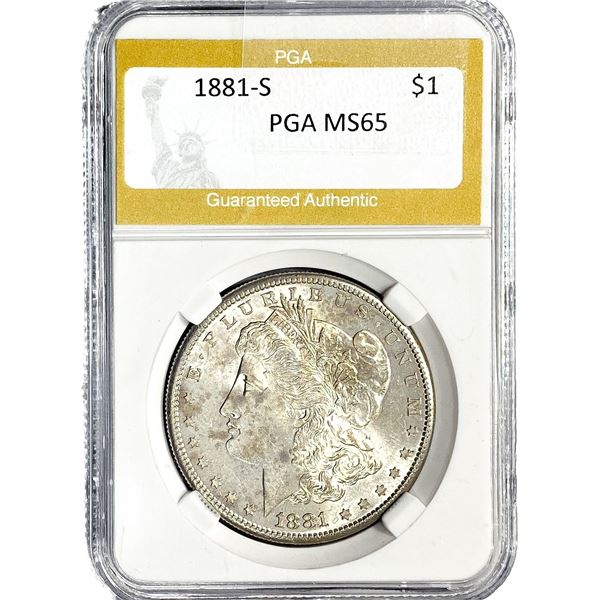 1881-S Morgan Silver Dollar PGA MS65