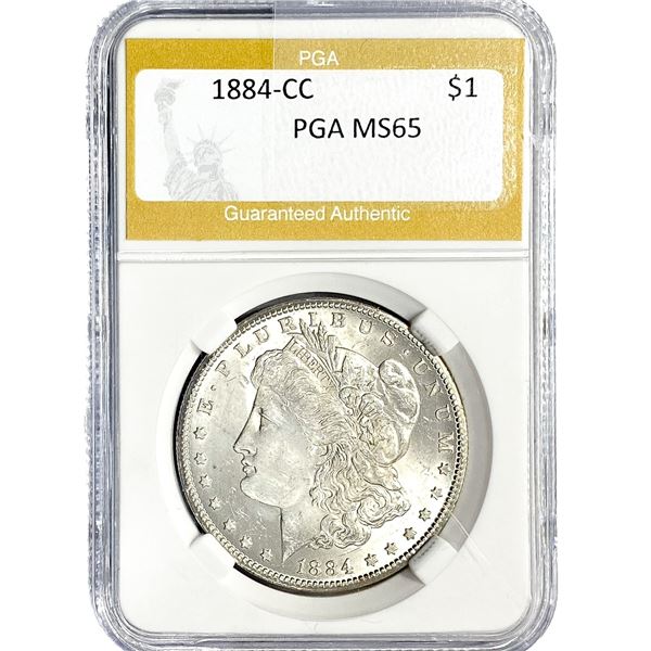 1884-CC Morgan Silver Dollar PGA MS65