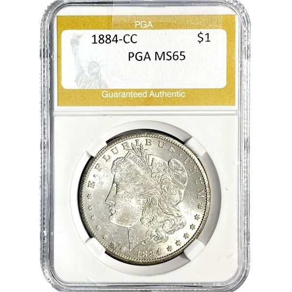 1884-CC Morgan Silver Dollar PGA MS65