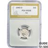 Image 1 : 1940-D Mercury Silver Dime PGA MS68 FSB