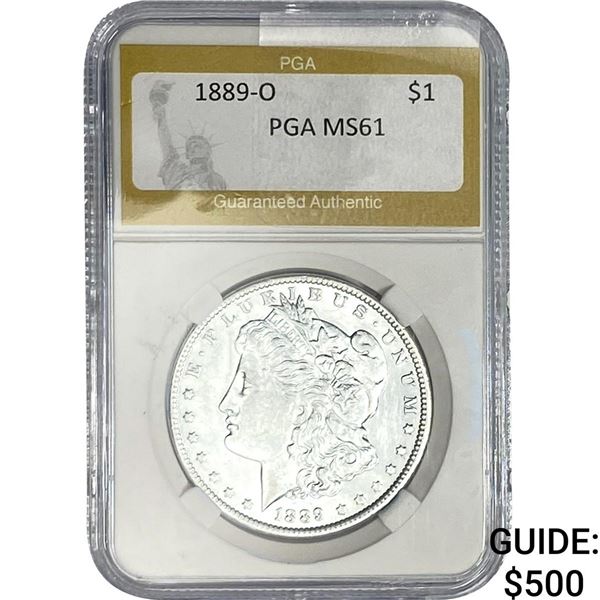 1889-O Morgan Silver Dollar PGA MS61