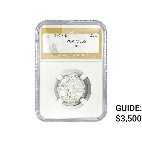 1917-D Standing Liberty Quarter PGA MS65 FH