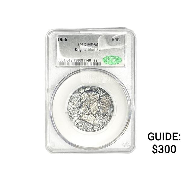 1956 Franklin Half Dollar CAC MS64