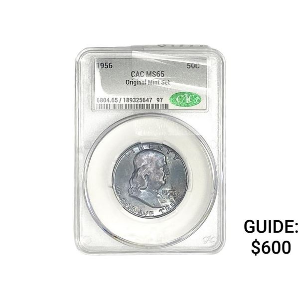 1956 Franklin Half Dollar CAC MS65