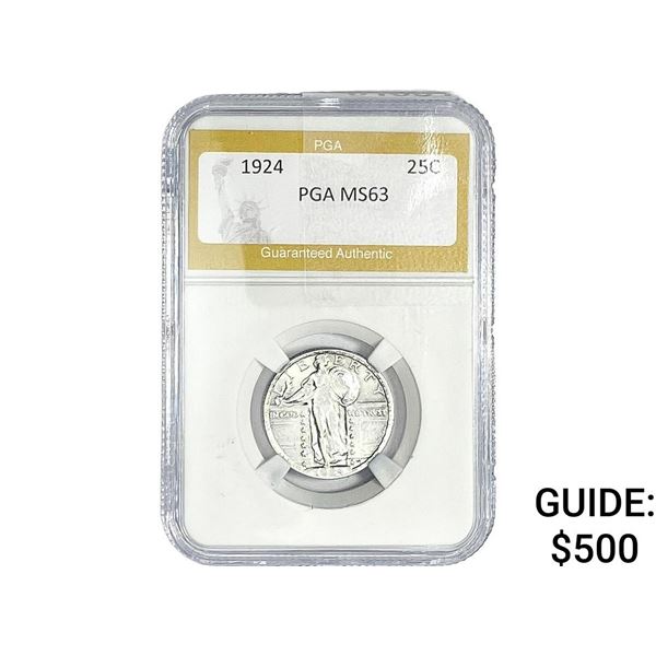 1924 Standing Liberty Quarter PGA MS63