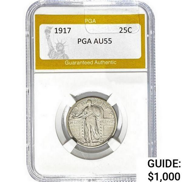 1917 Standing Liberty Quarter PGA AU55