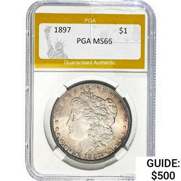 1897 Morgan Silver Dollar PGA MS65