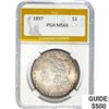 Image 1 : 1897 Morgan Silver Dollar PGA MS65