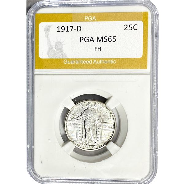 1917-D Standing Liberty Quarter PGA MS65 FH