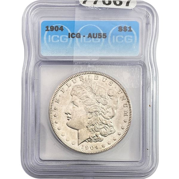 1904 Morgan Silver Dollar ICG AU55