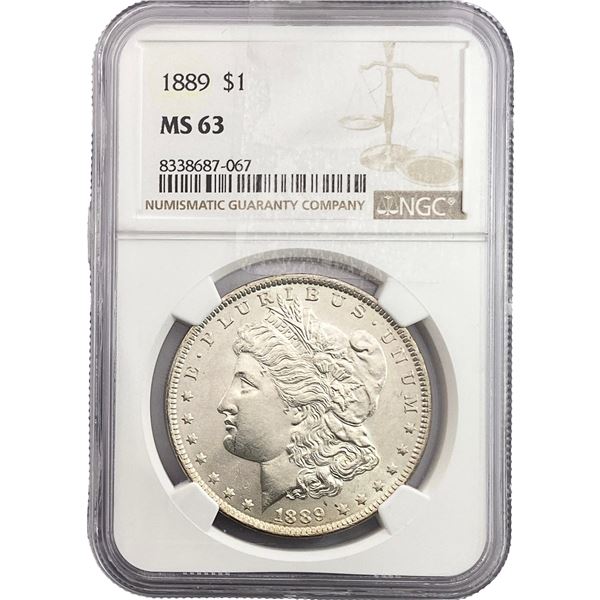 1889 Morgan Silver Dollar NGC MS63
