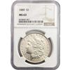 Image 1 : 1889 Morgan Silver Dollar NGC MS63