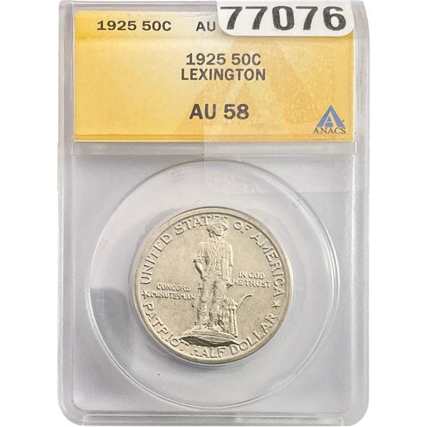 1925 Lexington Half Dollar ANACS AU58