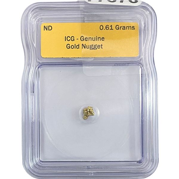 ND Gold Nugget 0.61g ICG Genuine