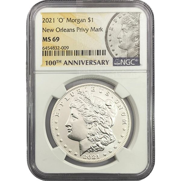 2021-O Morgan Silver Dollar NGC MS69