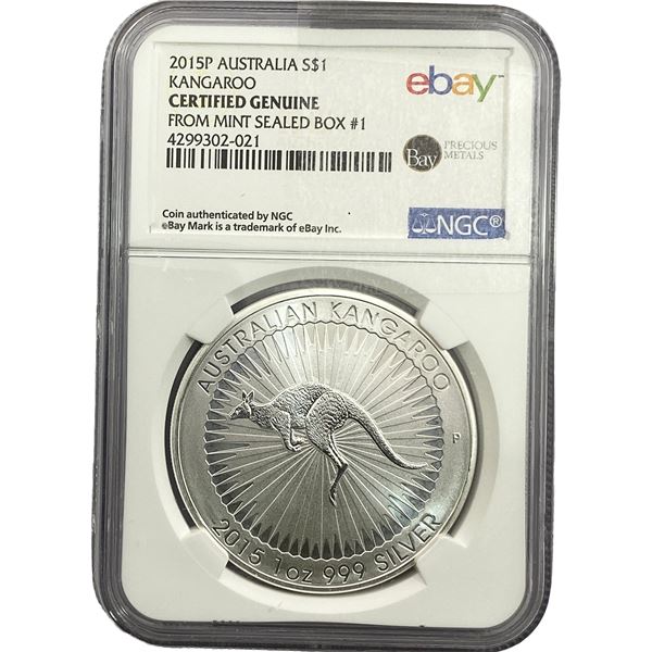 2015P Australia Kangaroo 1oz Silver NGC CertifedGenuine