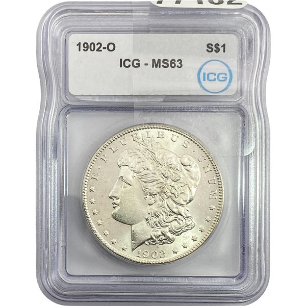 1902-O Morgan Silver Dollar ICG MS63
