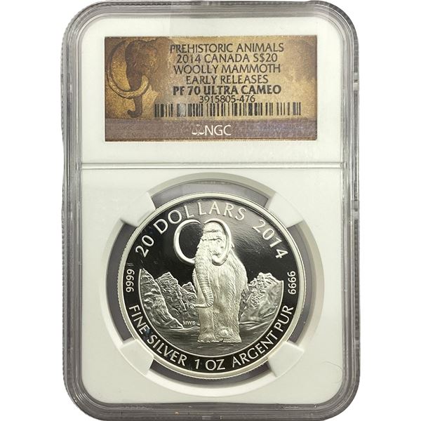 2014 Canadian Woolly Mammoth NGC PF70 DCAM