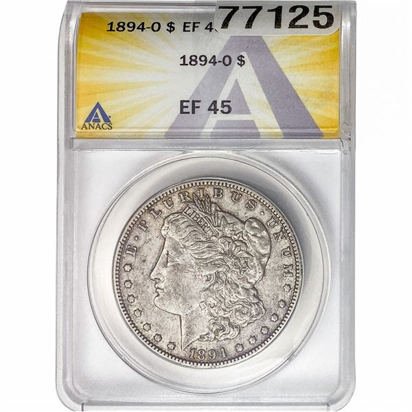 1894-O Morgan Silver Dollar ANACS EF45