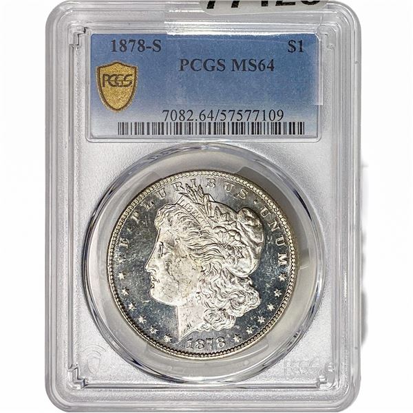 1878-S Morgan Silver Dollar PCGS MS64