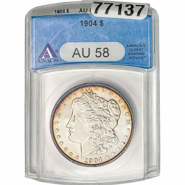 1904 Morgan Silver Dollar ANACS AU58
