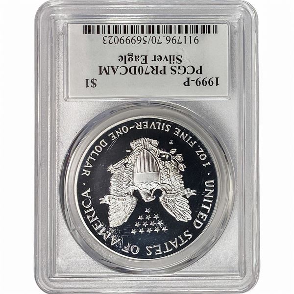 1999-P Silver Eagle PCGS PR70 DCAM