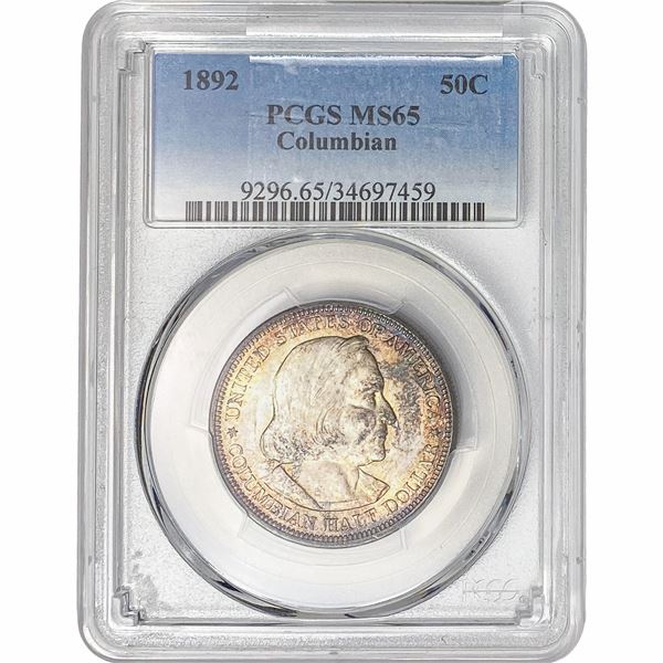 1892 Columbian Expo Half Dollar PCGS MS65