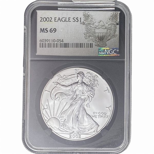 2002 Silver Eagle NGC MS69