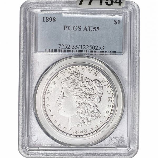 1898 Morgan Silver Dollar PCGS AU55