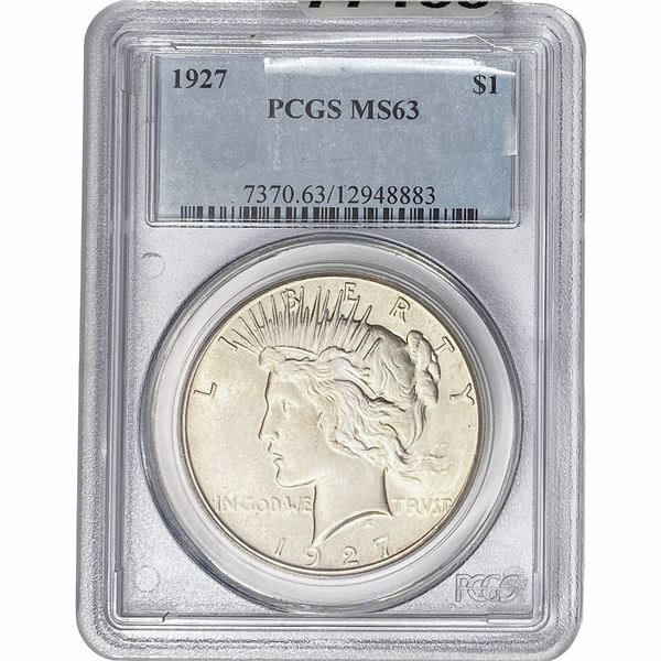 1927 Silver Peace Dollar PCGS MS63