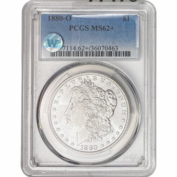 1880-O Morgan Silver Dollar PCGS MS62+