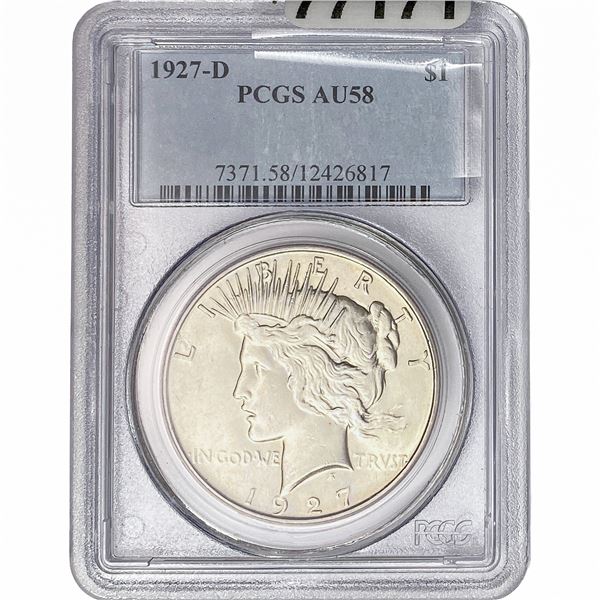 1927-D Silver Peace Dollar PCGS AU58