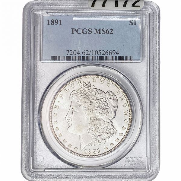 1891 Morgan Silver Dollar PCGS MS62