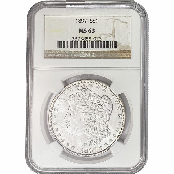 1897 Morgan Silver Dollar NGC MS63