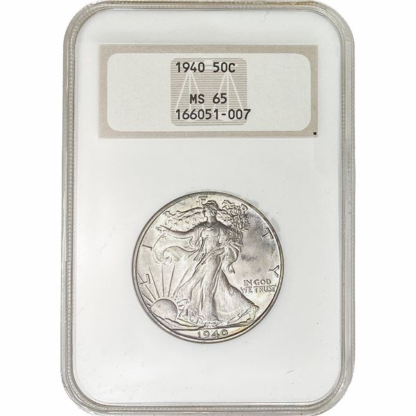 1940 Walking Liberty Half Dollar NGC MS65