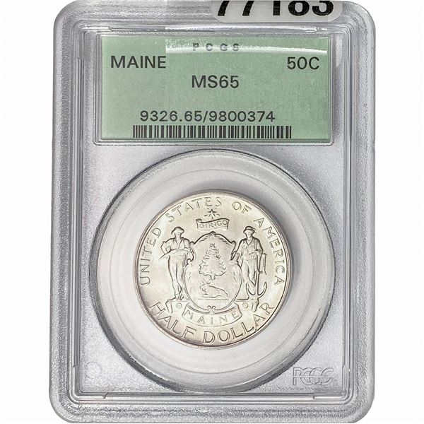 1920 Maine Half Dollar PCGS MS65