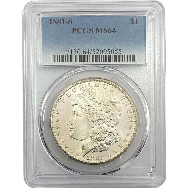 1881-S Morgan Silver Dollar PCGS MS64