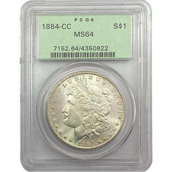 1884-CC Morgan Silver Dollar PCGS MS64