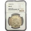 Image 1 : 1934-D Silver Peace Dollar NGC MS62