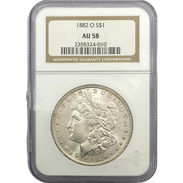 1882-O Morgan Silver Dollar NGC AU58