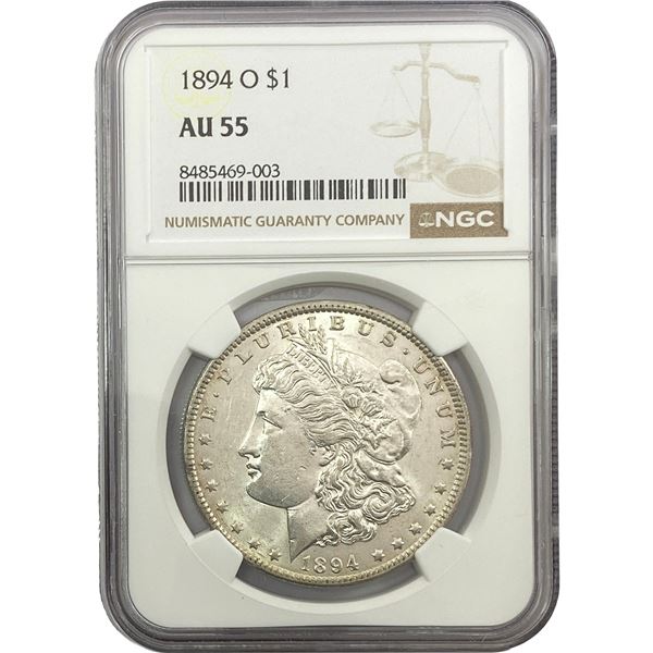 1894-O Morgan Silver Dollar NGC AU55