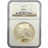 Image 1 : 1923 Silver Peace Dollar NGC MS64