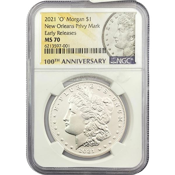 2021-O Morgan Silver Dollar NGC MS70
