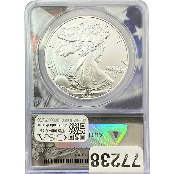 2021-S Silver Eagle ANACS MS70