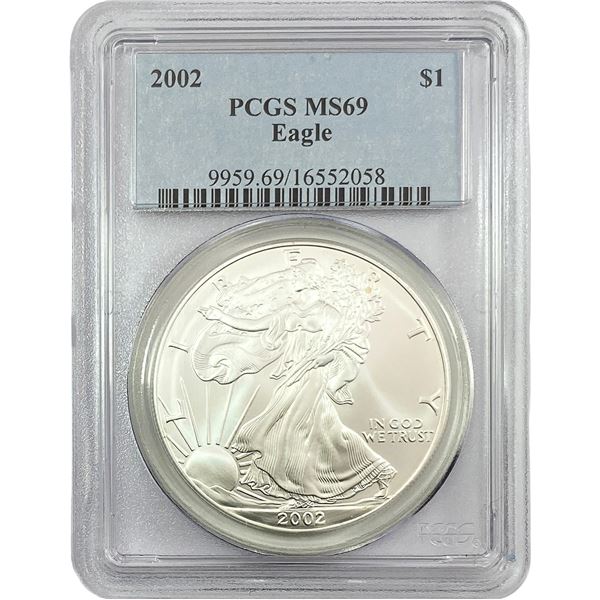 2002 Silver Eagle PCGS MS69