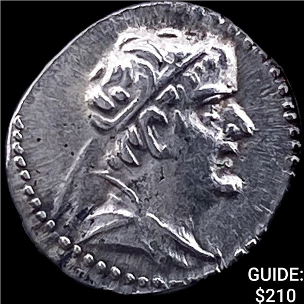 Bactria Eukratides I 170-145 BC Silver Obol CHOICE AU