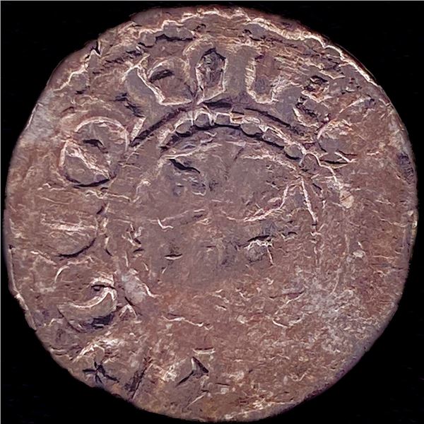 1100s Crusades France Anjou Silver Denier NEARLY UNCIRCULATED