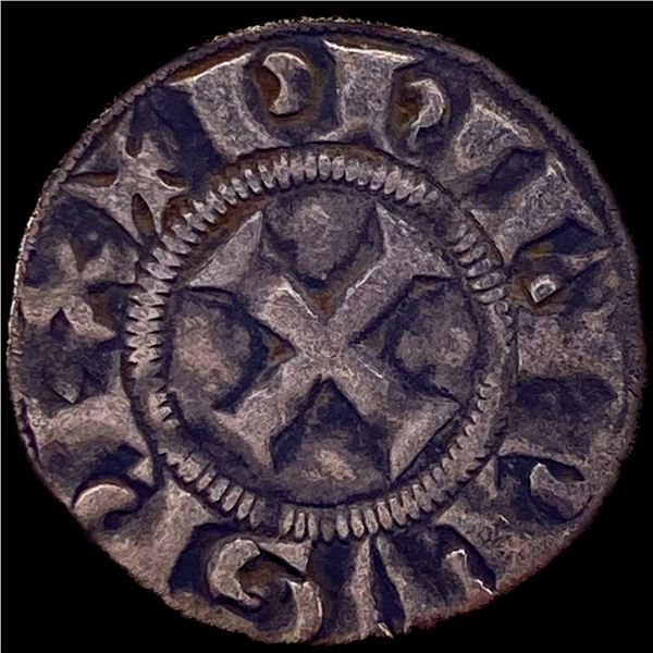 1297-1301 AD Frankish Greece Silver Denier NEARLY UNCIRCULATED