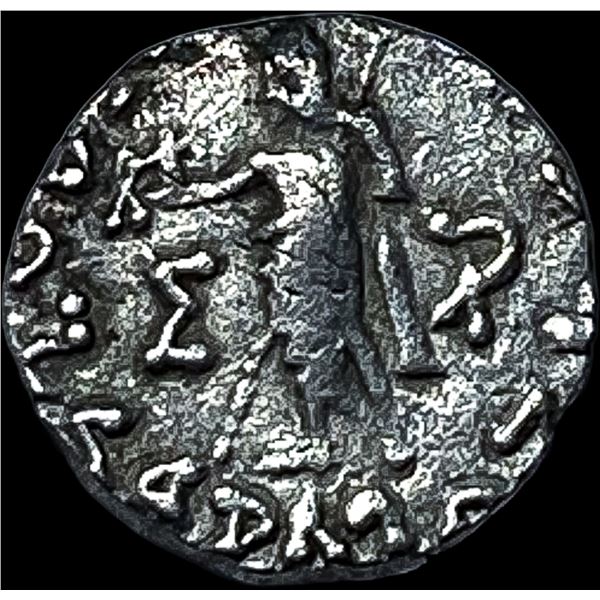 58-12 BC Indo-Scythian Silver Drachm NEARLY UNCIRCULATED